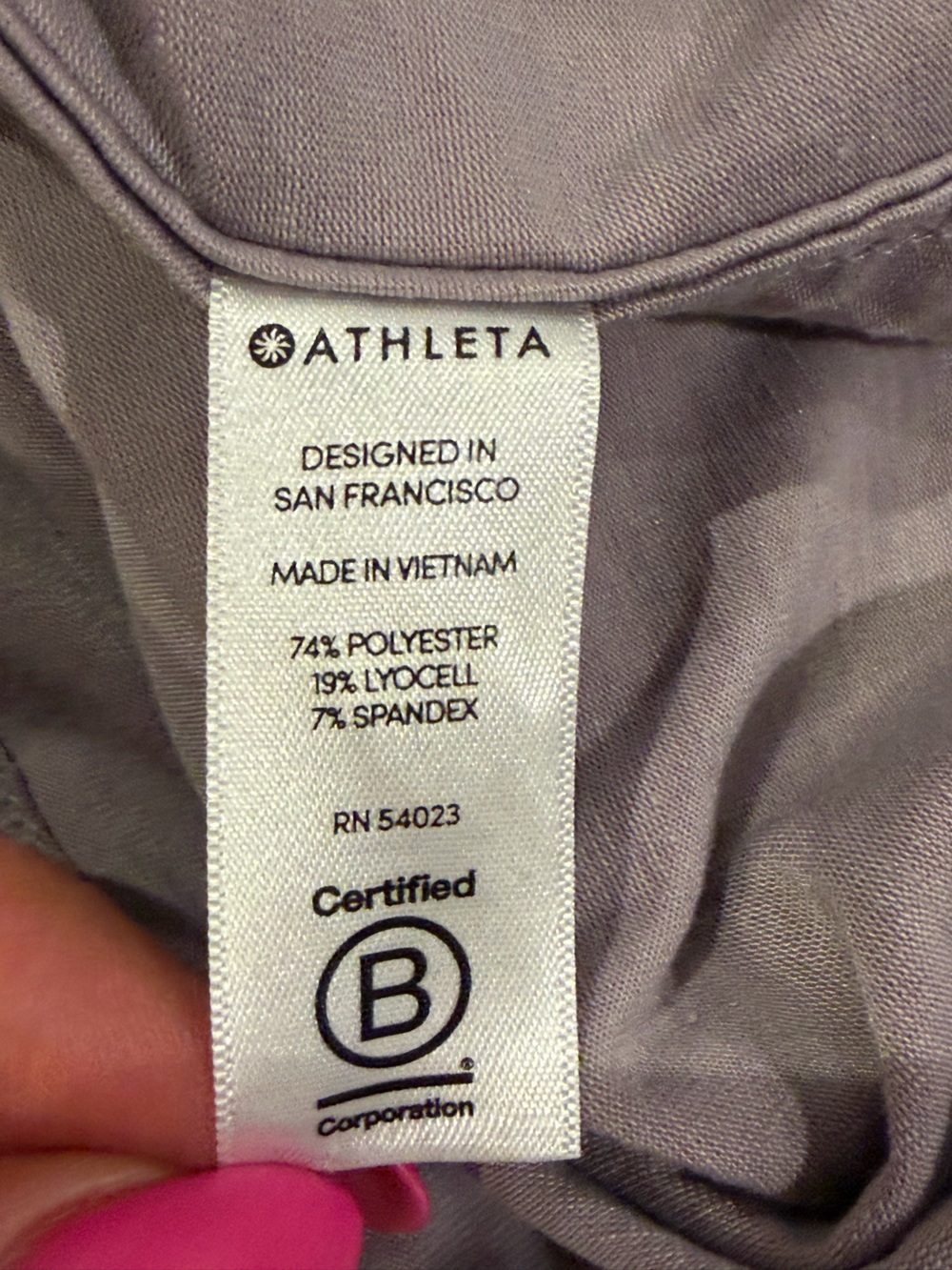 Athleta Scoop Neck Short Sleeve Tee in Lavender Gray - Picture 6 of 7